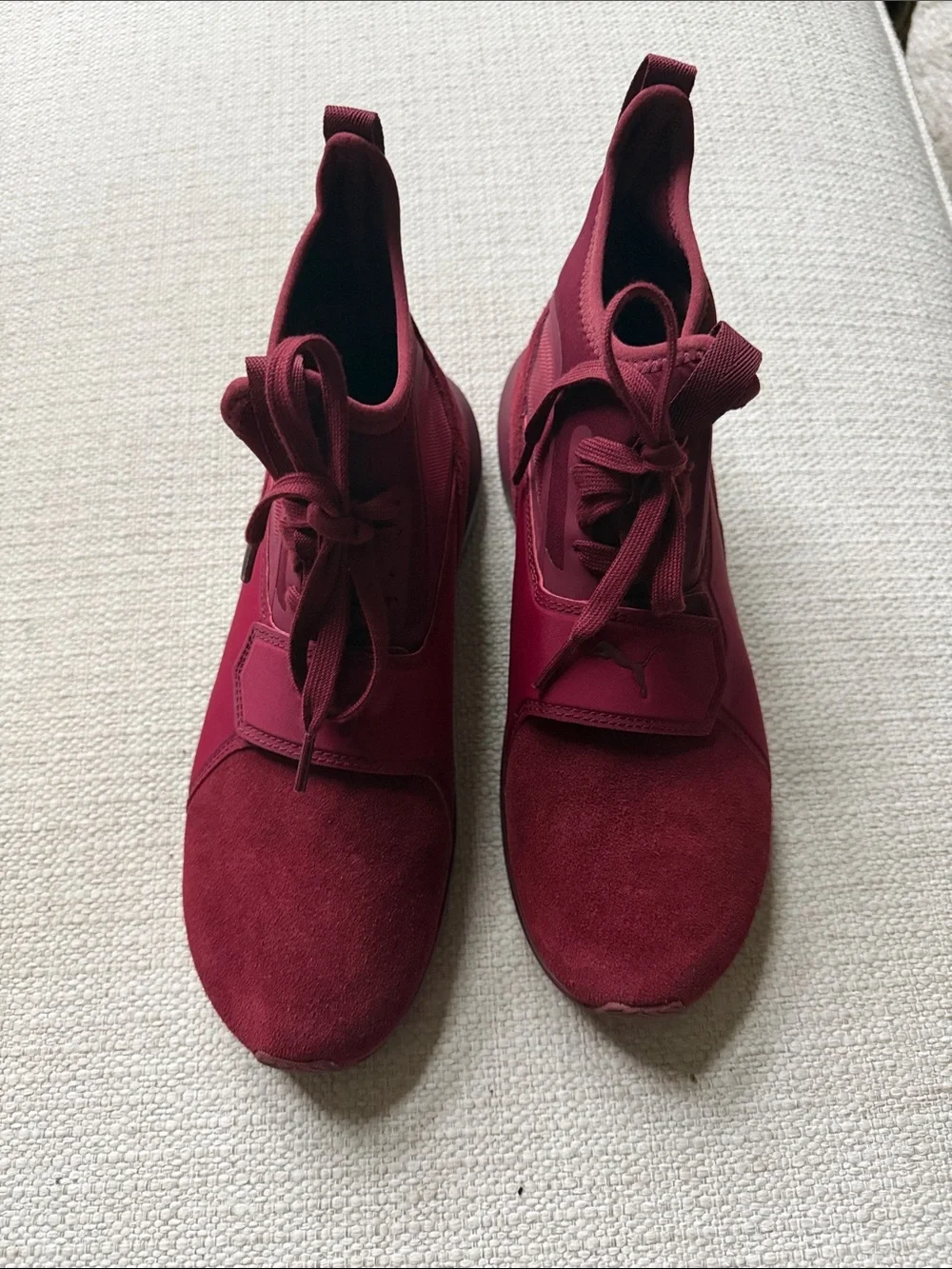 Puma Women's Deep Burgundy Slip-On Lace Sneakers